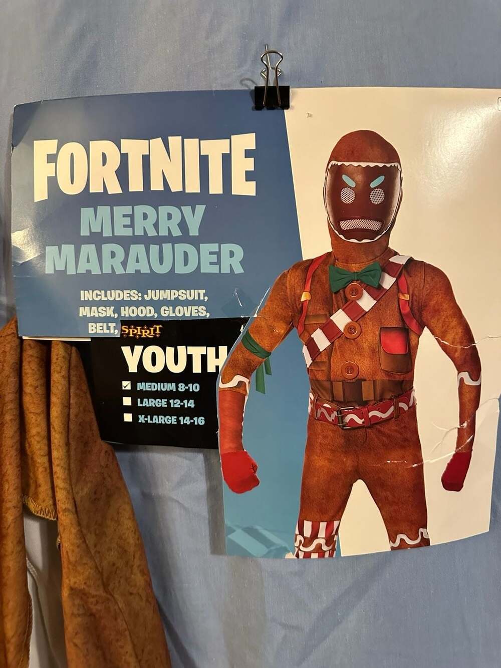 NEW Fortnite Merry Marauder Youth Costume, Size Medium 8-10